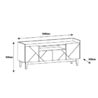 Rack Adria 1.80 Off White/cedro - Casa D Móveis