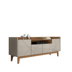 Rack Adria 1.80 Off White/cedro - Casa D Móveis