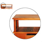 Rack Aparador Lorena 1 5m Com 2 Gavetas Madeira Maciça Natural