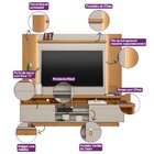 Rack Araçatuba Com Painel Aurora Para Tv Até 60 Polegadas Com