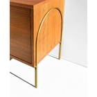 Rack Arco Freijó Pés Metálicos Dourado 180cm Fino Móveis