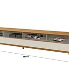 Rack Ares Lux 1.8 Off White/nature - Tebarrot Móveis