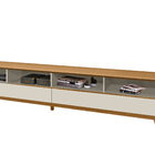 Rack Ares Lux 2.18 Off White/nature - Tebarrot Móveis