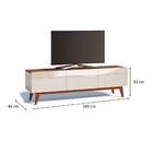 Rack Arizona 3 Gv Off White Com Freijó Touch 180 Cm