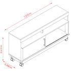 Rack Artur Tvs Até 50” 389136 Calacata Off White Madetec