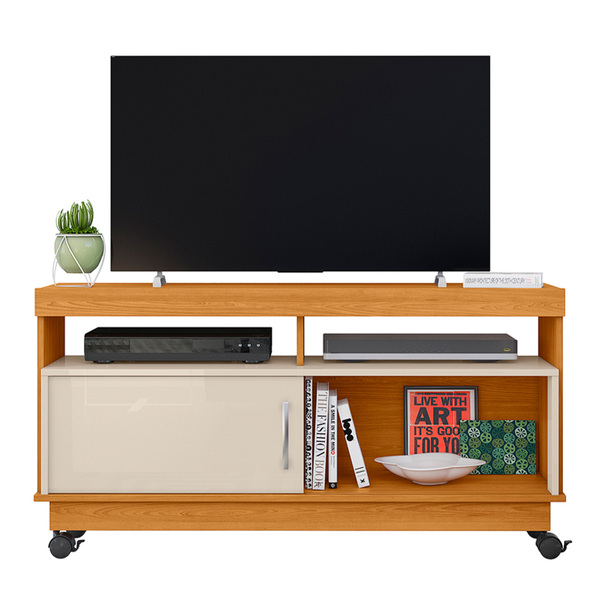 Rack Artur Tvs Até 50” 389139 Cinamomo Off White Madetec
