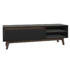 Rack Avery Preto E Madeirado 125 Cm