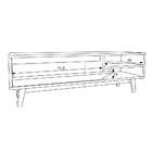 Rack Avery Preto E Madeirado 125 Cm