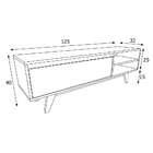 Rack Avery Preto E Madeirado 125 Cm