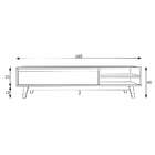 Rack Avery Preto E Madeirado 160 Cm