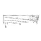 Rack Avery Preto E Madeirado 160 Cm