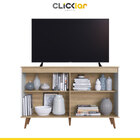 Rack Balcão Para Sala Retrô 135 Cm Viena Pé Palito Mdp Mel Br