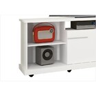 Rack Bancada 100% Mdp Com Rodízios Talita Branco - Madetec