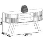 Rack Bancada 136 Cm Tv 55 Pol 5091 Mdt