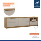 Rack Bancada 180cm 2 Portas 1 Gaveta Genova Cinamomo/off White