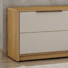 Rack Bancada 180cm 2 Portas 1 Gaveta Genova Cinamomo/off White