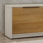 Rack Bancada 180cm 2 Portas 1 Gaveta Genova Off White/cinamomo