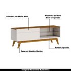 Rack Bancada 1 Gaveta 146cm Amy Off White/freijó G29 - Gran B