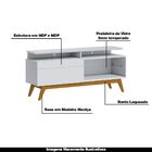 Rack Bancada 1 Gaveta Com Nicho 146cm Amy Branco Acetinado G2