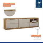 Rack Bancada 200cm 2 Portas 1 Gaveta Genova Cinamomo/off White