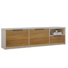 Rack Bancada 200cm 2 Portas 1 Gaveta Genova Off White/cinamomo