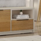 Rack Bancada 200cm 2 Portas 1 Gaveta Genova Off White/cinamomo