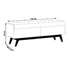 Rack Bancada 2 Gavetas 146cm Amy Branco Acetinado G29 - Gran