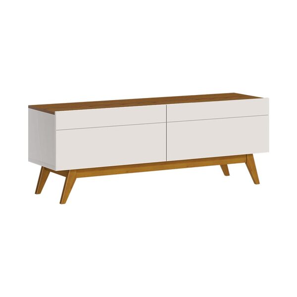 Rack Bancada 2 Gavetas 146cm Amy Off White/freijó G29 - Gran