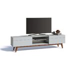 Rack Bancada 2 Gavetas 218cm Amy Branco Acetinado G29 - Gran