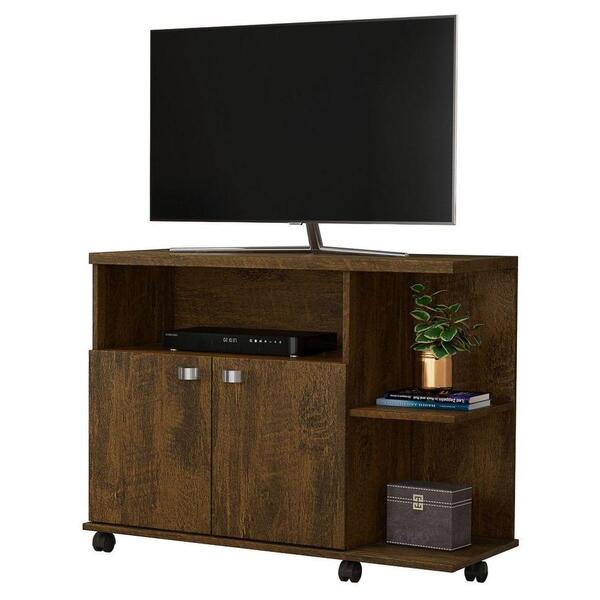 Rack Bancada 2 Portas Com Rodízios Lisboa Canela - Lukaliam M