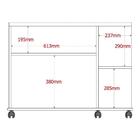 Rack Bancada 2 Portas Com Rodízios Lisboa Off White/canela -