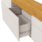 Rack Bancada 3 Gavetas 180cm Amy Off White/nature G29 - Gran