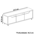 Rack Bancada 3 Gavetas 220 Cm Tv 65 Pol 011035 Dcasa