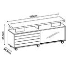 Rack Bancada Abu Dabi 2 Portas Deslizantes Com Espelho Para T