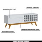 Rack Bancada Adega 146cm Amy Branco Acetinado G29 - Gran Belo