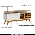 Rack Bancada Adega Com Nicho 146cm Amy Off White/nature G29 -