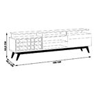 Rack Bancada Adega Com Nicho 180cm Amy Off White/freijó G29 -