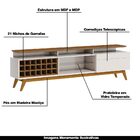 Rack Bancada Adega Com Nicho 218cm Amy Off White/freijó G29 -