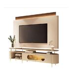 Rack Bancada Ária Com Painel Suspenso Nobre Castanho Off Whit