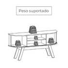 Rack Bancada Atlanta Para Tv Até 55” - Madetec