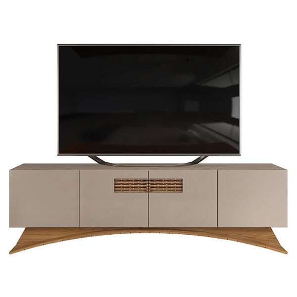 Rack Bancada Boreal Com Pés Curvo Para Tv Até 70” - Pr Móveis