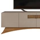 Rack Bancada Boreal Com Pés Curvo Para Tv Até 70” - Pr Móveis