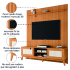 Rack Bancada Cairo Com Painel Para Tv Até 75 Polegadas 1,80m