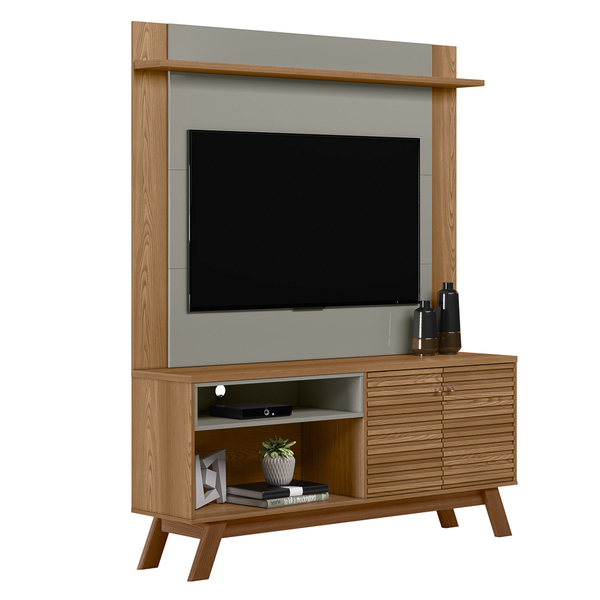 Rack Bancada Cambury E Painel Extensivo Para Tv 55 Pol. Cancu