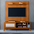 Rack Bancada Caribe Com Painel Para Tv Até 55 Polegadas 1,34m