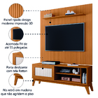 Rack Bancada Caribe Com Painel Para Tv Até 55 Polegadas 1,34m