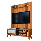 Rack Bancada Caribe Com Painel Ripado Para Tv Até 55 Polegada