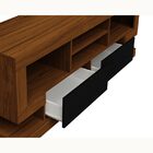 Rack Bancada Cayenne Com 02 Gavetas Imbuia Com Preto - Artely