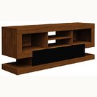 Rack Bancada Cayenne Com 02 Gavetas Imbuia Com Preto - Artely
