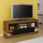 Rack Bancada Cayenne Com 02 Gavetas Imbuia Com Preto - Artely